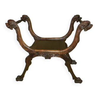 Curule seat carved.