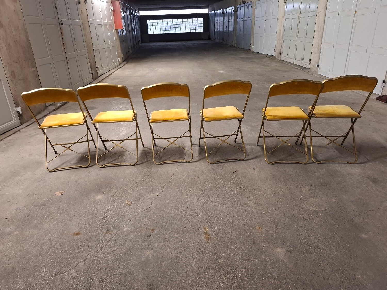 6 vintage opera folding chairs