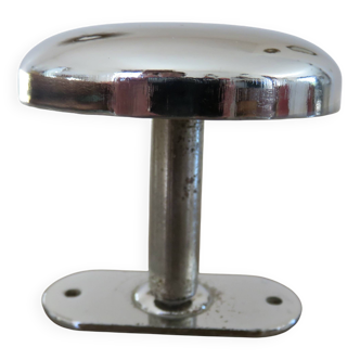 Wall hook, chrome metal coat rack, minimalist, 60s 70s