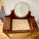 Antique solid wood dressing table – Early 20th century – Marble top & mirror