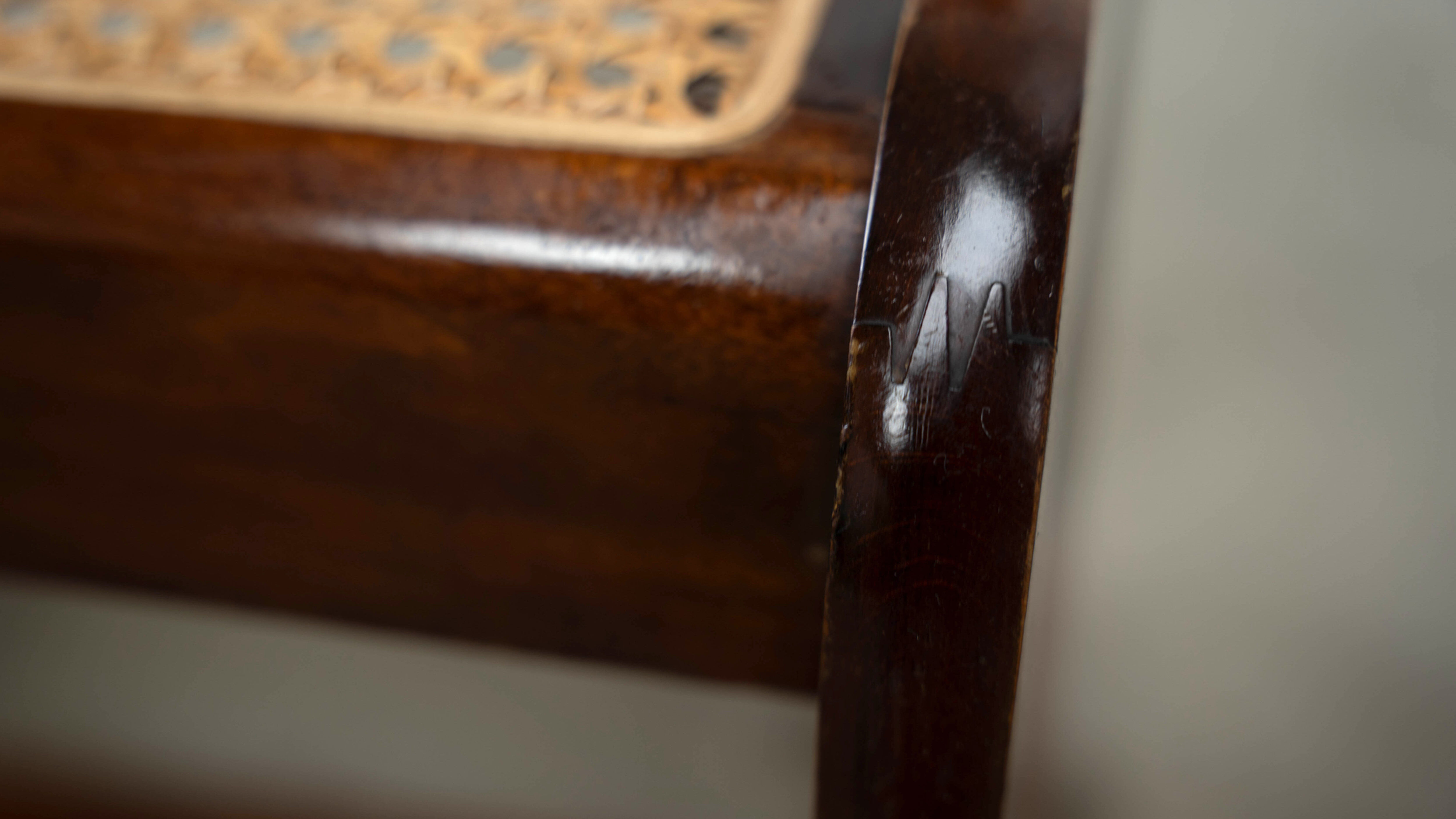 Set of six Italian dining chairs