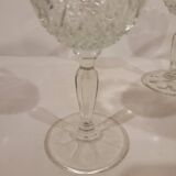4 old crystal glasses