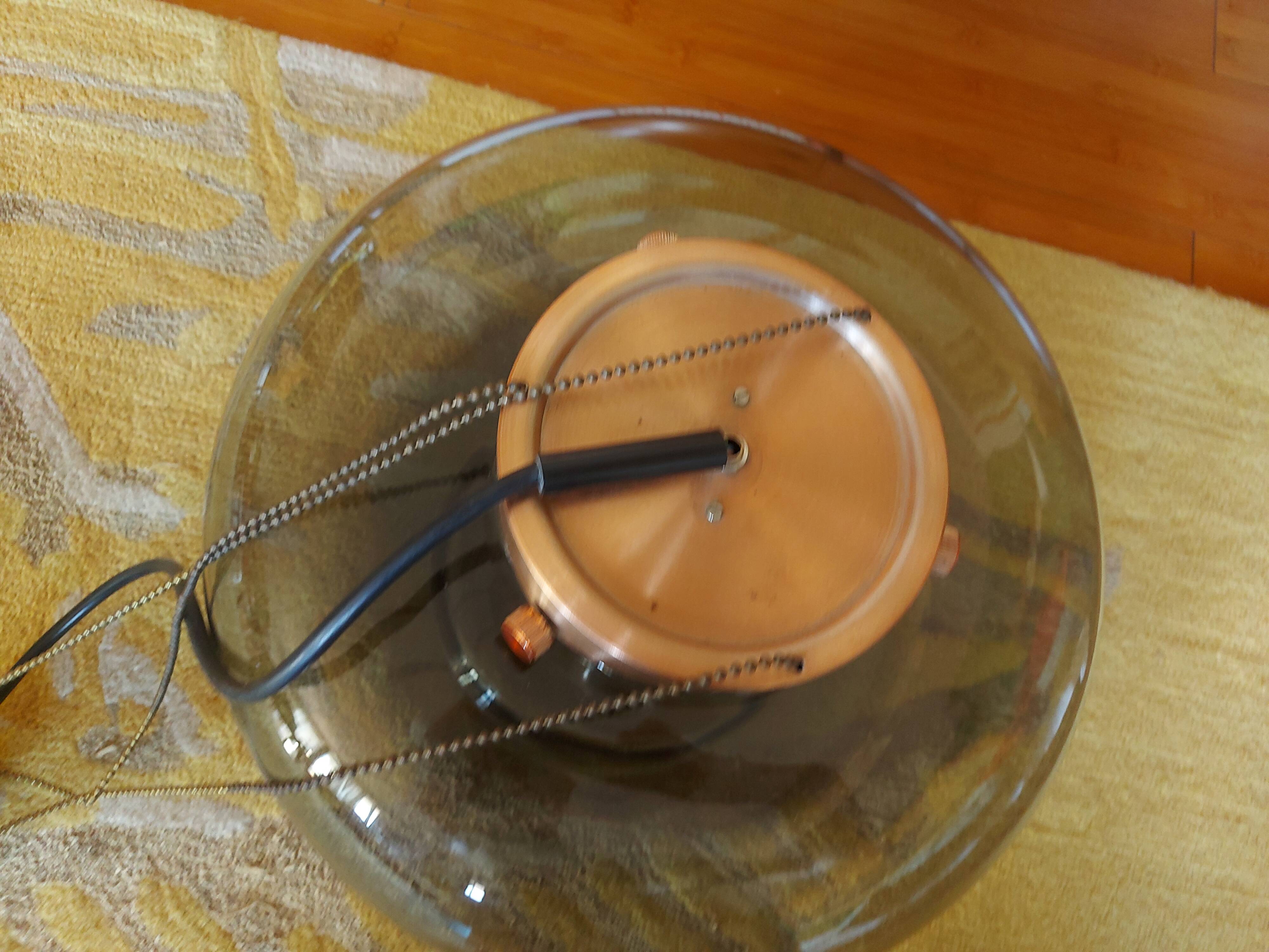 1970s trianon raak glass pendant pendant