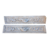 Antique French wood carved pediment vintage wood carving castle decor