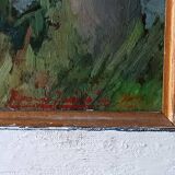 Peinture de paysage Arnaccio Pise années 1950 Ferruccio Rosini (Livourne 1932-2021)