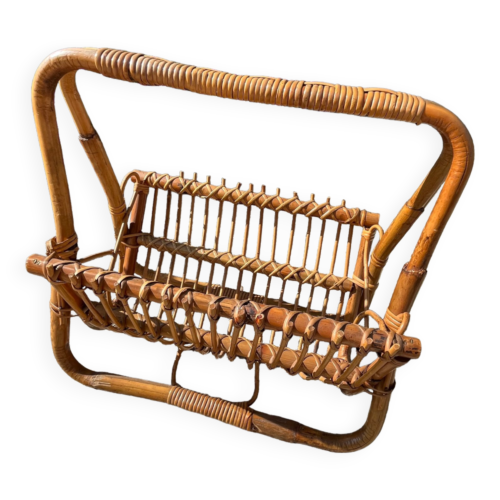 Bamboo magazine holder