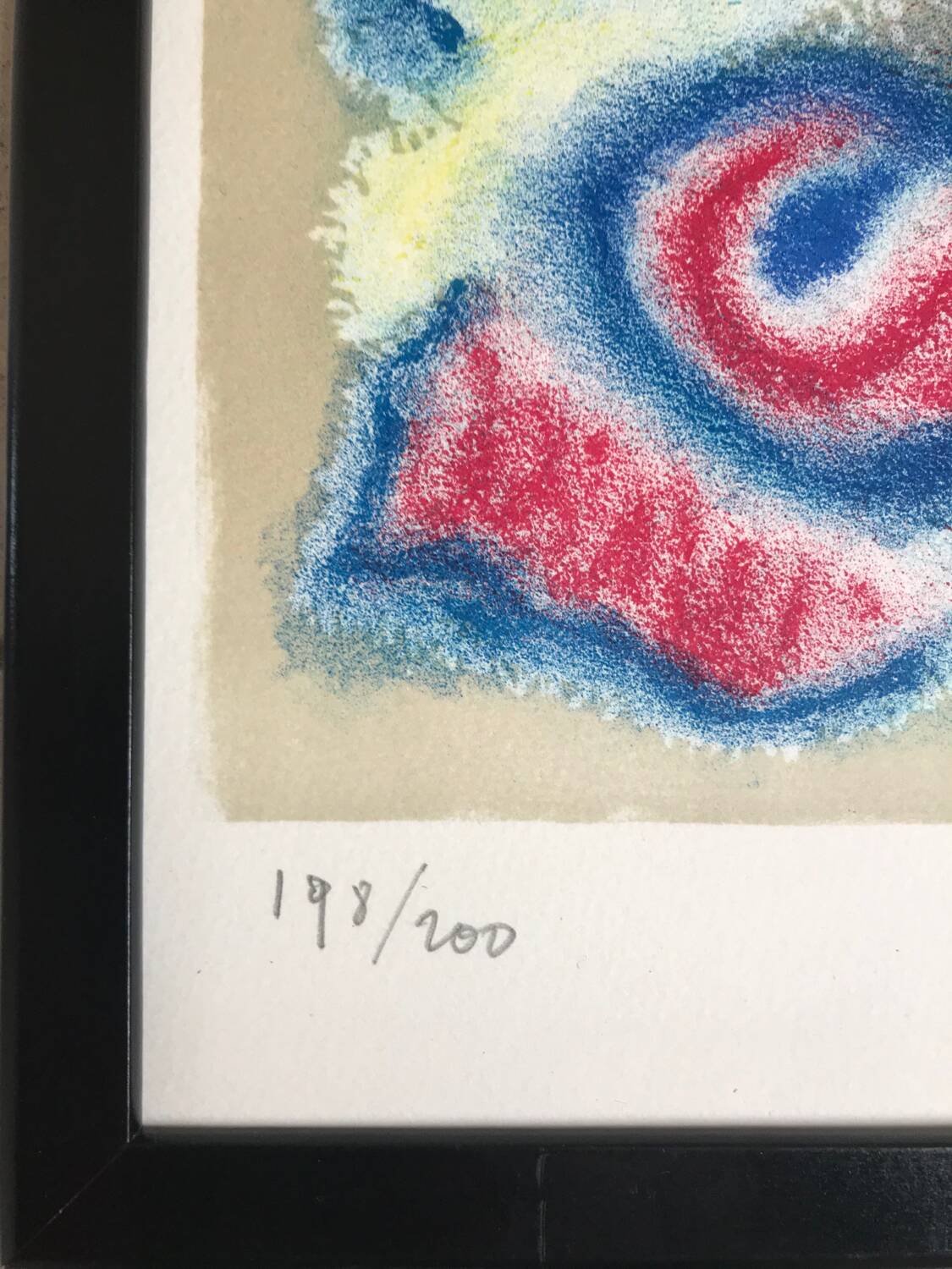 Gustave singier 1909-1984. composition, 1984. original lithograph.