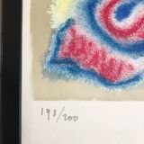 Gustave singier 1909-1984. composition, 1984. original lithograph.