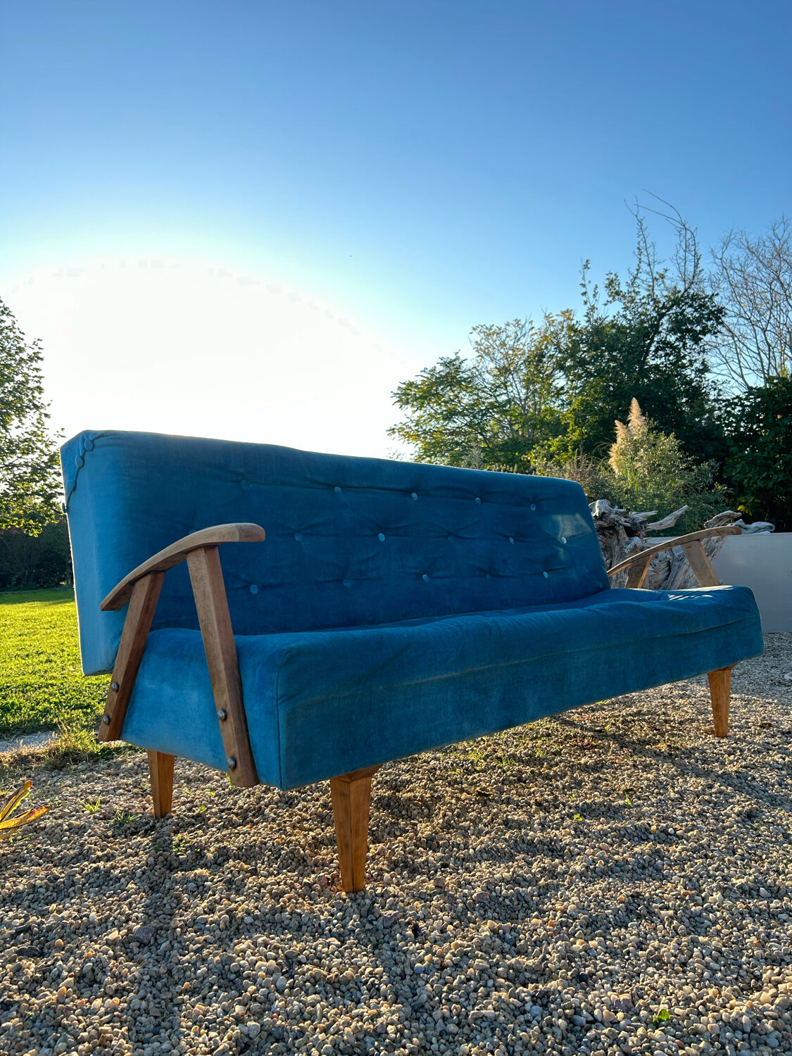 Scandinavian sofa bed touch velvet