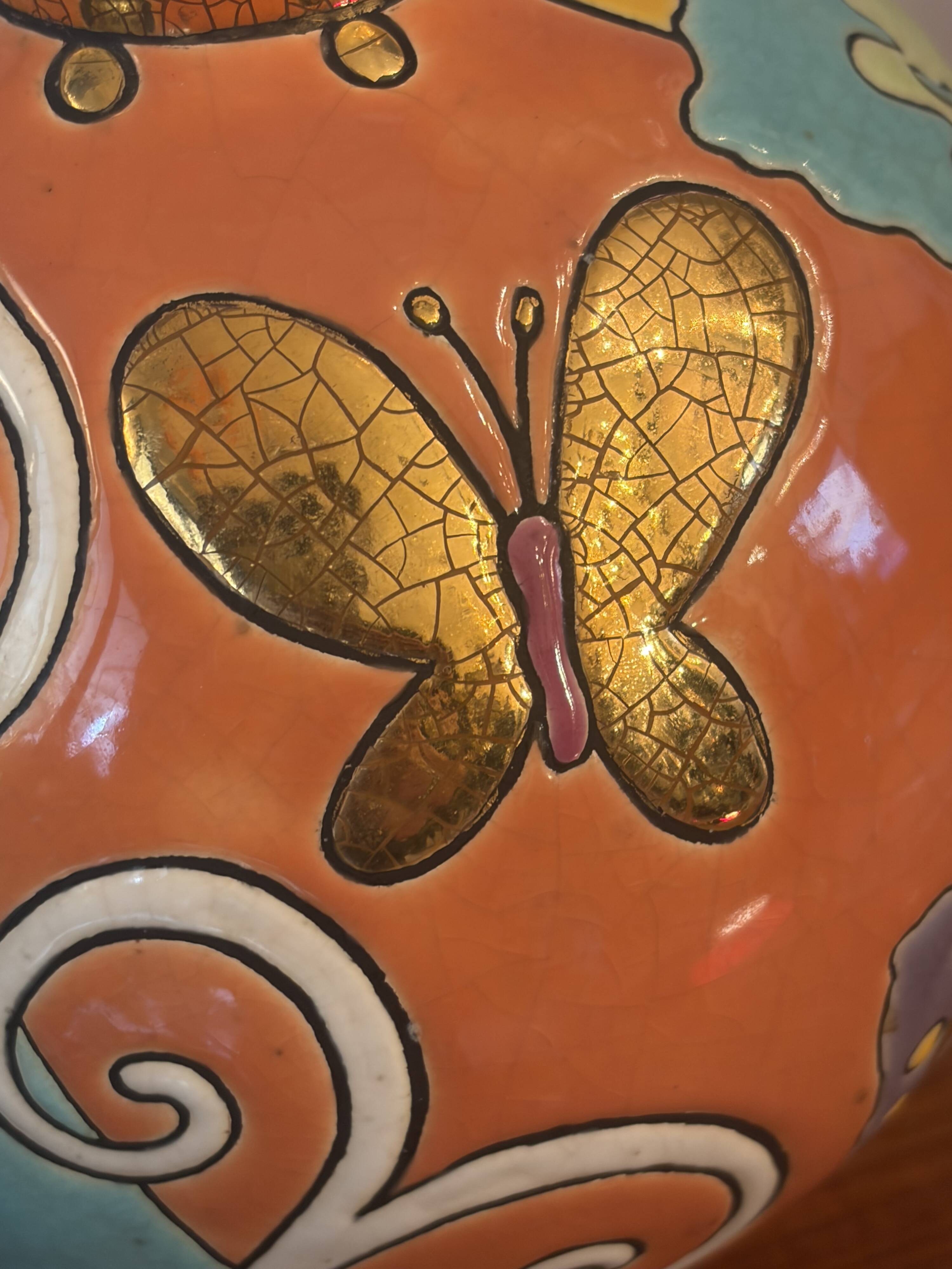 Bowl Vase Enamels of Longwy - Signed Nicolas De Wael