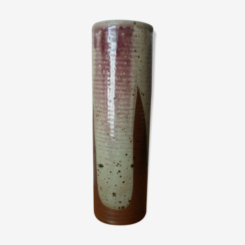 Ceramic vase cylinder dregs of wine years 70