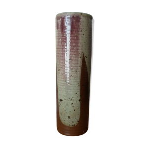 Vase céramique cylindre lie de