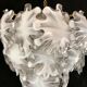 Mazzega glass white chandelier
