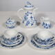 Porcelain Coffee and Tea Service by Meissen in Onion Pattern Decor, 1960s