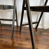 Lot de 2 chaises pliantes anciennes