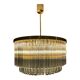 Murano Glass Chandelier with Clear Triedo Glass Italian Pure Art