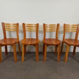 Pine chairs 80s set of 4
