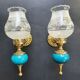 Pair of antique gold wall sconces