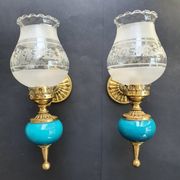 Pair of antique gold wall sconces