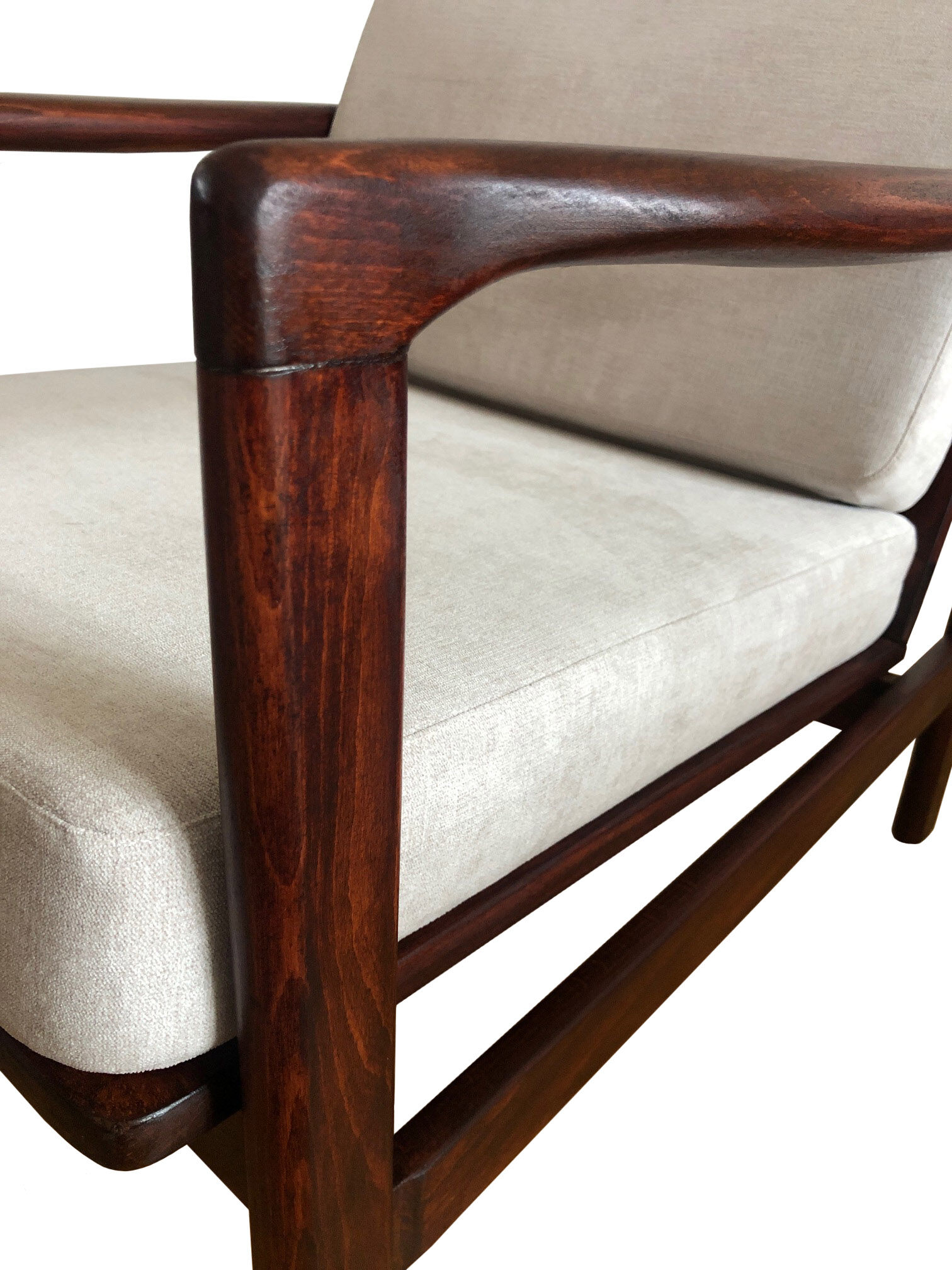 Grey B 7752 Armchairs By Zenon Bączyk For Swarzędzkie Fabryki Mebli, 1960s, Set Of 2