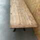 Large table for 10 people - 3m long - antique top / industrial legs