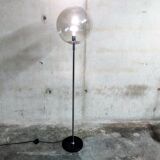 Vintage smoked glass floor lamp, 1970s