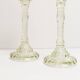 Set of two light green glass candlesticks from the mid-century, Europe, 1960s.