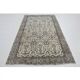 1970s Vintage Turkish Oushak Handmade Wool Cotton Beige Area Rug 154x240
