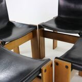 Set of four Italian design dining chairs by Afra & Tobia Scarpa for Molteni