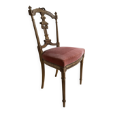 Elegante chaise de style louis xvi en bois sculpte
