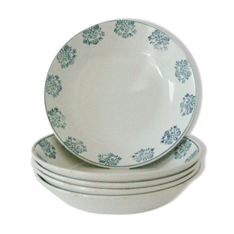 Lot 5 plates old Caps Digoin - Sarreguemines Art Deco