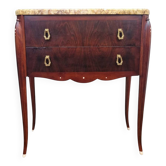 Commode Art Déco en bois et os, France 1940