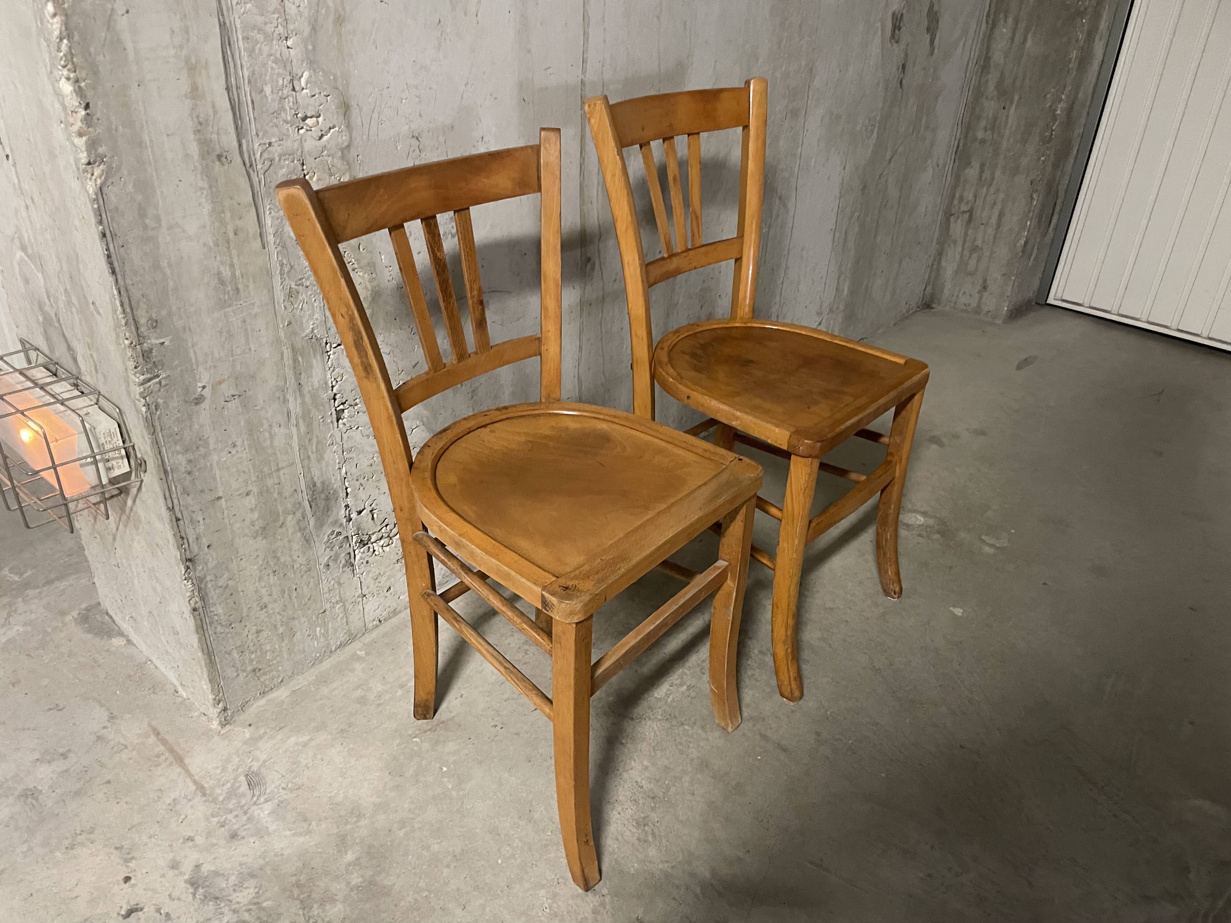 Pair of 1950s bistro chairs