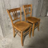 Pair of 1950s bistro chairs