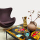 Vintage Belarti ceramic tile coffee table 1960