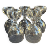 5 Crystal wine glasses – Hollow ball base