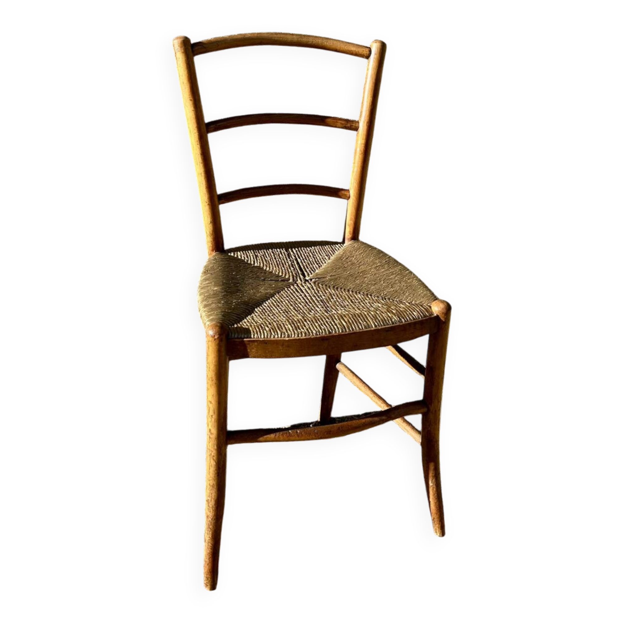 Vintage golden straw chair