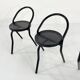 4 chaises en métal postmodernes, 1980