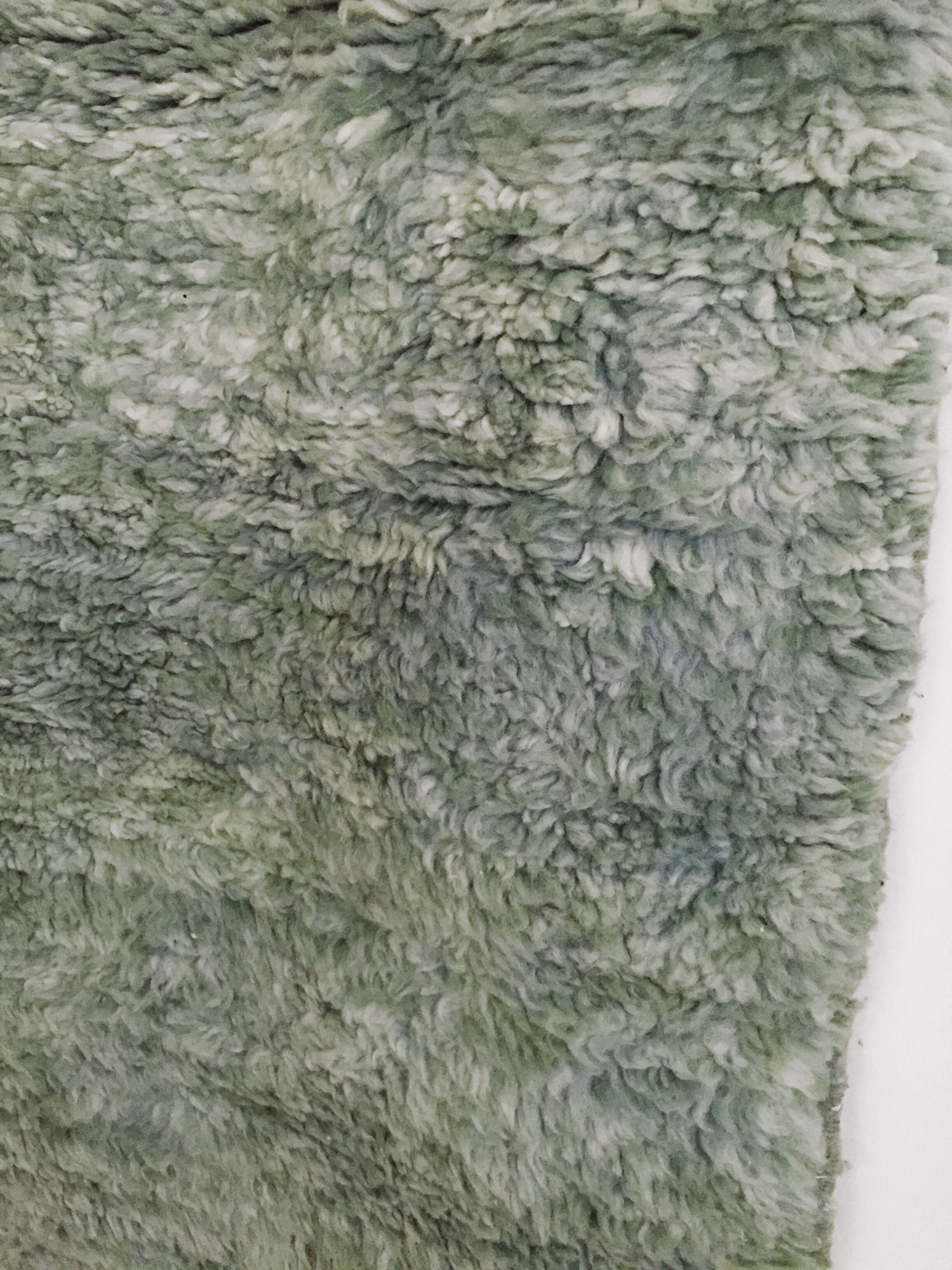 Moroccan Berber carpet Beni Ouarain mottled green 256x216cm
