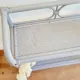 Grey vintage rattan shelf