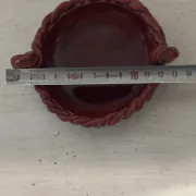 Small red ceramic catchall signed Bily – 1950s
