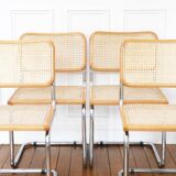 4 cesca b32 breuer chairs made in italy - cane seats reworked