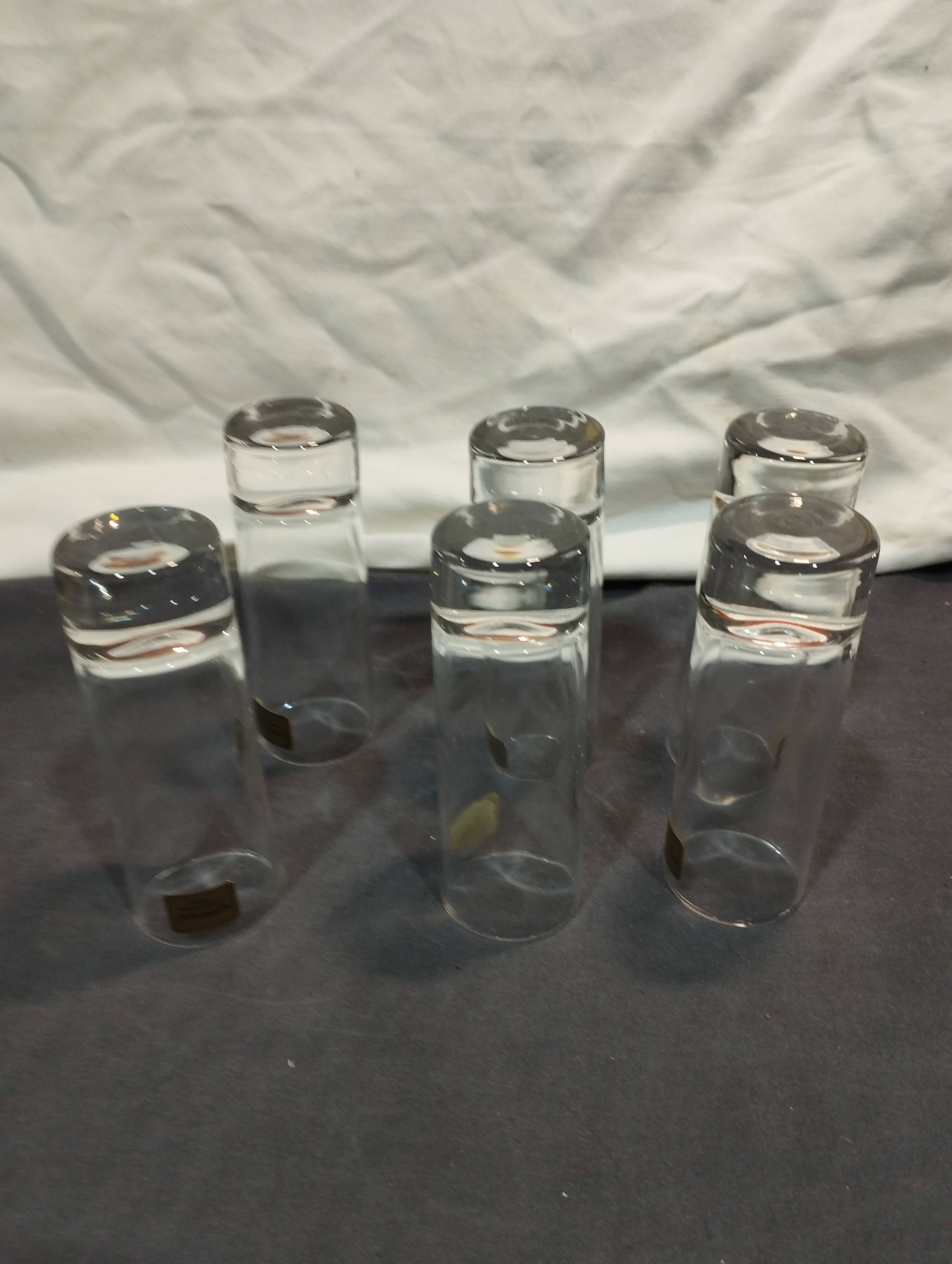 vintage: set of 6 liqueur (or digestive) glasses in Arques Luminarc glass