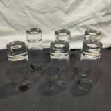 vintage: set of 6 liqueur (or digestive) glasses in Arques Luminarc glass