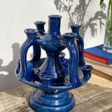 Candlestick in blue Tamegroute
