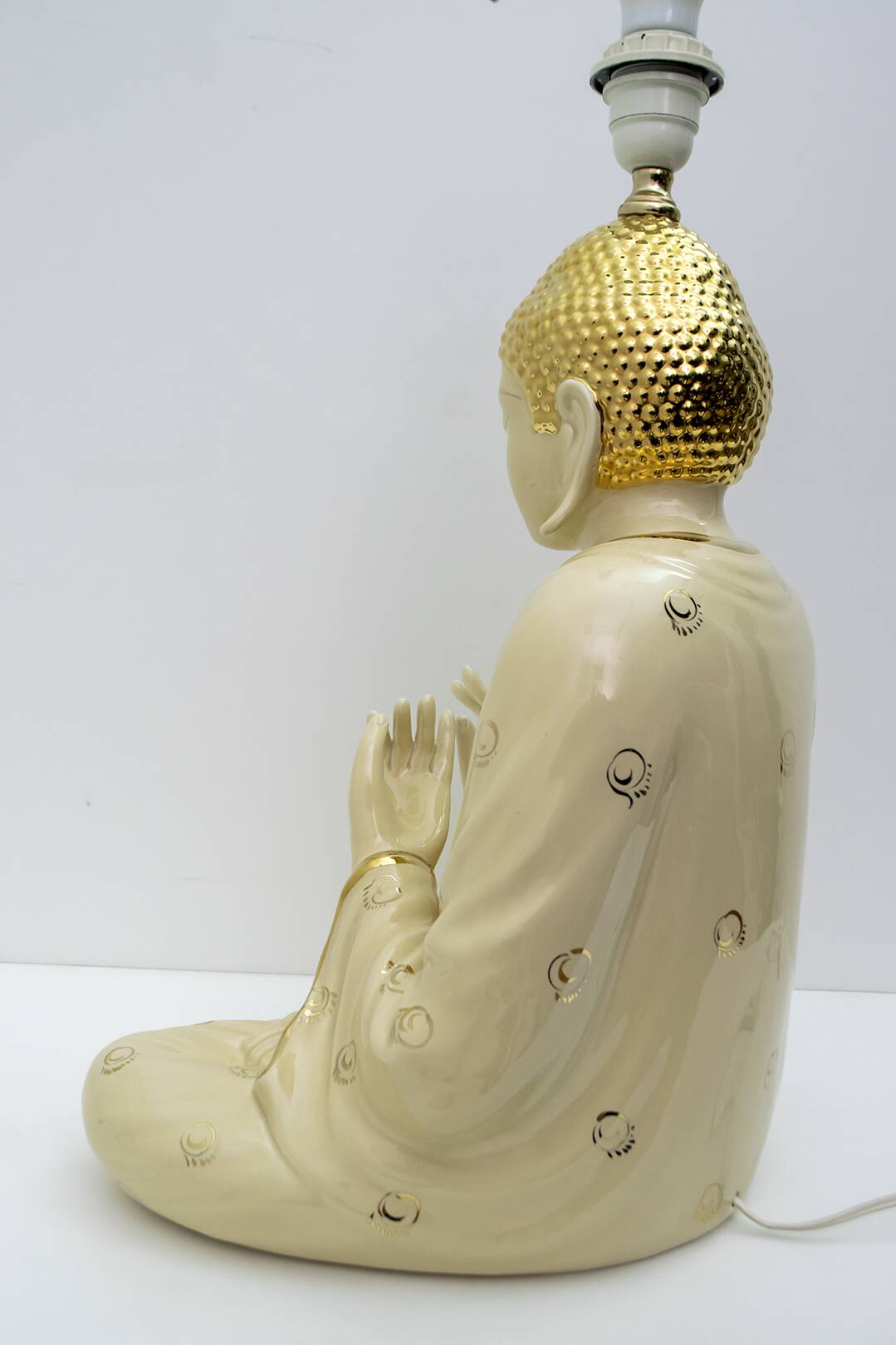 Mid-Century Modern Italian Porcelain Buddha Table Lamp by Zanotto, 1970s