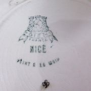 Set of 6 vintage soup plates from the Gien factory, Nice model