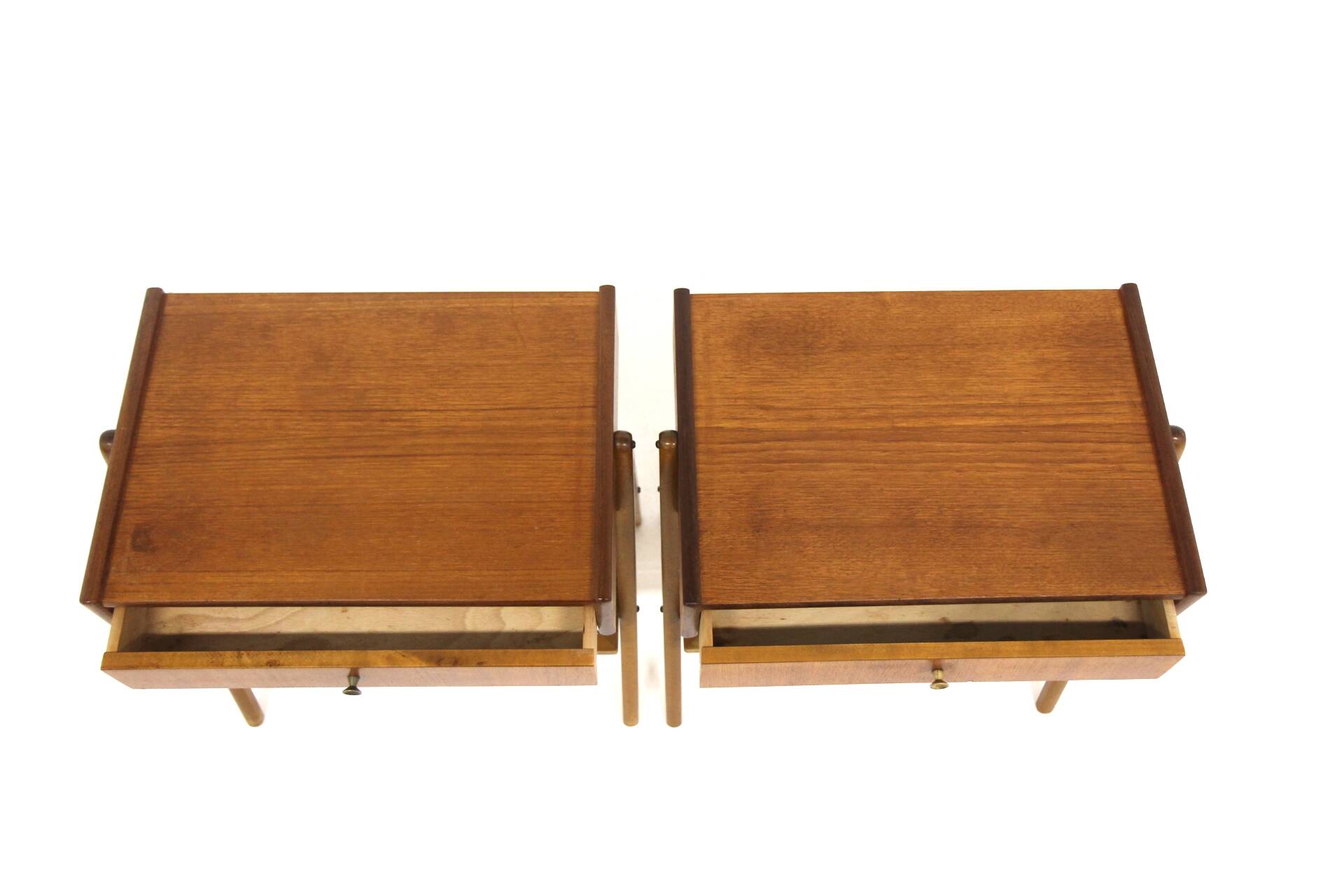 Set of 2 Scandinavian teak bedside tables, Sweden, 1960