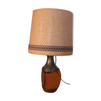 Lampe seventie's pied bouteille