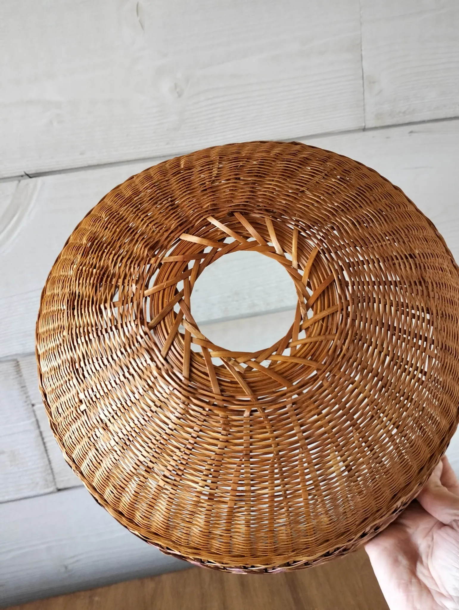 Abat-jour suspension bambou/rotin